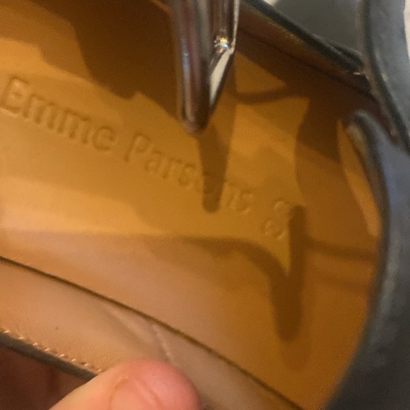 Emme Parsons Ernest Platform Fishermans Sandal in Black Nappa Leather Sz 38 - Picture 7 of 8